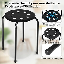 Avis Helloshop26 Tabourets empilables 30 x 40,5 cm cadre en métal joint en forme de X stable pour cuisine bistro multicolore 20_0006581