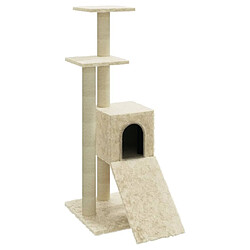 Arbre à chat avec griffoirs,niche pour chat en sisal Crème 92 cm -MN61896