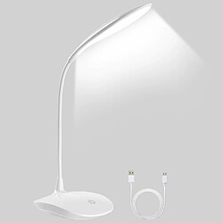 Vendos85 Lampe de bureau lecture Led avec Câble USB blanc 