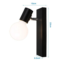 Acheter Stoex 2x Créative Applique murale Industrielle Simple Lampe de mur Plafonnier E27 ( sans ampoule ) Noir