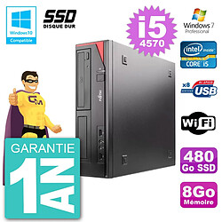 PC Fujitsu Esprimo E520 DT i5-4570 RAM 8Go SSD 480Go Graveur DVD Wifi W7 - Occasion