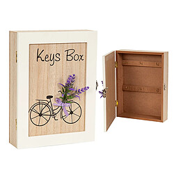 Armoire à clés Romimex Blanc Bois MDF 21 x 26 x 6 cm Bicyclette