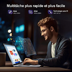 VANWIN PC portable-16.5" Fullview 2560*1620 - 24 Go RAM 512 Go SSD -Intel Alder Lake N95 - Windows 11 PRO -Rotation à 180° -Gris Sidéral-AZERTY pas cher