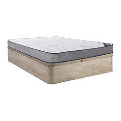 Vente-Unique Ensemble 140 x 190 cm sommier coffre naturel clair + matelas ressorts ensachés ép.19cm - KIJAL de YSMÉE