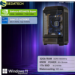 Sedatech PC Gamer Pro Tower • Intel i7-14700KF • RTX4070 Super • 32Go DDR5 • 1To SSD M.2 • Windows 11