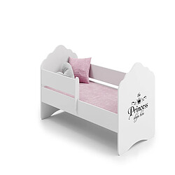 HT MEUBLES Lit enfant fille FIONA avec balustrade et matelas