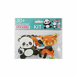 Youdoit 30 Autocollants - Mousse EVA - Panda à personnaliser - Paillettes