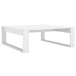 vidaXL Table basse Blanc 100x100x35 cm Bois d’ingénierie