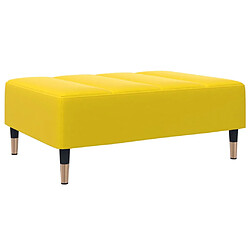 vidaXL Repose-pied jaune 77x55x31 cm velours