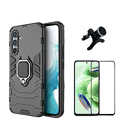 Kit Verre Trempé 5D + Étui Militaire Défendre 3x1+ SuppOrt Magnétique renforcé Phonecare pour Samsung Galaxy S23 FE - le noir