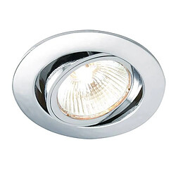 Saxby Plaque chromée pour downlight inclinable à 1 lumière, GU10 