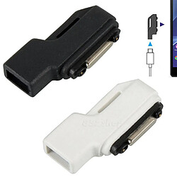 Micro usb à adaptateur chargeur magnétique pour Sony Xperia Z1 Z2 Z3 compact blanc