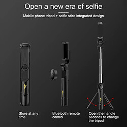 Wewoo Monopode Selfie stick Diffusion en direct multifonctions Trépied de poteau avec retardateur Bluetooth mobile (Noir) pas cher