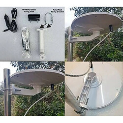 Acheter Kit Antenne Omnidirectionnelle UHF FM DAB TV Helio-Mobil 44dB 4k + Mât Transversal 160cm - pour Camping Car Camion Voiture Bateau