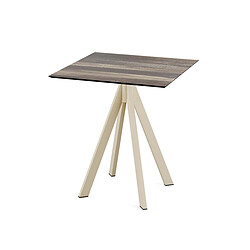 Materiel Chr Pro Table de bistrot Infinity avec piètement sable + plateau HPL 70x70 cm - Veba