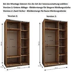 Abiks Meble Armoire à portes battantes Lux 1 245,5/130/64 2 portes pas cher