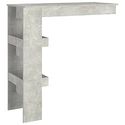 Acheter vidaXL Table de bar murale Gris Béton 102x45x103,5cm Bois d'ingénierie