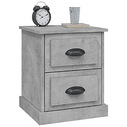 Avis vidaXL Table de chevet gris béton 39x39x47,5 cm bois d'ingénierie