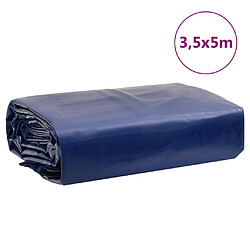 vidaXL Bâche bleu 3,5x5 m 650 g/m² pas cher