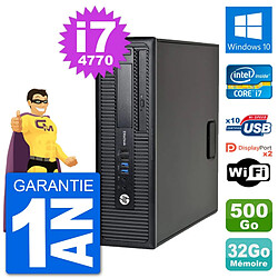 PC HP EliteDesk 800 G1 Core i7-4770 RAM 32Go Disque Dur 500Go Windows 10 Wifi · Occasion 