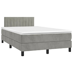 Avis Sommier à lattes LED,Cadre à lattes de lit avec matelas pour Adulte Gris clair 120x200 cm -MN23270