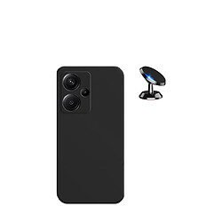 Kit de voiture magnétique de voiture + cas de silicone liquide Phonecare pour Xiaomi Redmi Note 13 Pro+ Plus - le noir