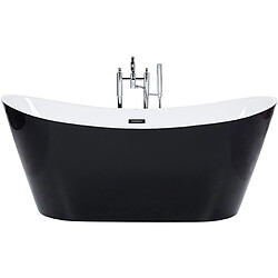 Beliani Baignoire îlot noire 150 x 75 cm ANTIGUA 