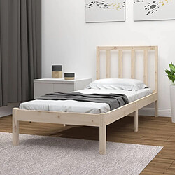 vidaXL Cadre de lit sans matelas 75x190 cm bois de pin massif 