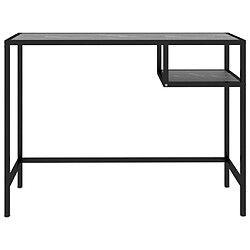 Avis Maison Chic Bureau d'ordinateur solide,Table de travail Marbre noir 100x36x74 cm Verre trempé -GKD87155