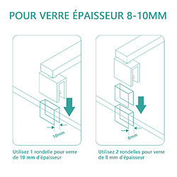 Avis EMKE Barre de fixation pour douche à l'italienne 700-1200mm barre de stabilisation réglable pour verre 8-10mm