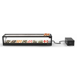 Vitrine Sushi Série LOGIC Cuve Plane avec Groupe Déporté - L 1540 mm - SAYL