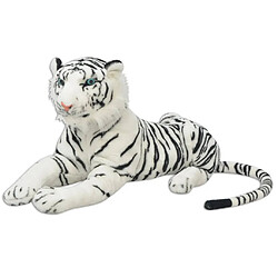 vidaXL Tigre en peluche Blanc XXL