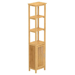 EISL Armoire haute avec 3 compartiments Bambou 40x30x190 cm