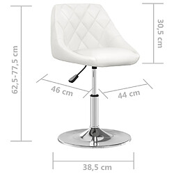 vidaXL Tabouret de bar Blanc Similicuir pas cher