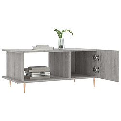 Avis vidaXL Table basse sonoma gris 90x50x40 cm bois d'ingénierie