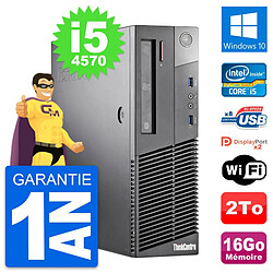 PC Lenovo ThinkCentre M93p SFF Intel i5-4570 RAM 16Go Disque 2To Windows 10 Wifi - Occasion