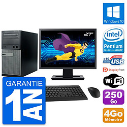 PC Tour Dell 790 MT Ecran 27" Intel G630 RAM 4Go Disque 250Go Windows 10 Wifi · Occasion 