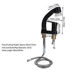 ComfortXL Robinet de cuisine g1 2 eau froide et chaude, robinet d'évier rotatif