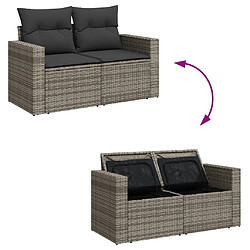 Avis Maison Chic Salon de jardin avec coussins 7 pcs, Ensemble Tables et chaises de jardin, gris résine tressée -GKD598339