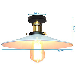 Acheter Stoex 2x Vintage Plafonnier Industriel Ø30cm Retro en Métal Lustre Luminaire L'éclairage pour Chambre Salon Cuisine Couloir (Blanc)