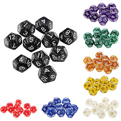 10pcs Douze Faces De Dés D12 Jouer D & D Jeux Rpg Parti Dices Purple pas cher