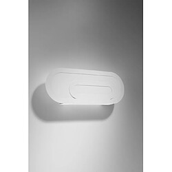 Luminaire Center Applique murale Saccon Acier blanc 2 ampoules 15cm