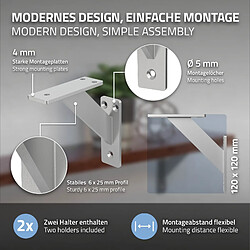 Acheter ML-Design 4x Support étagère murale fixation flottante aluminium argent robuste 120x120 mm