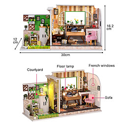 Maison de Poupée en bois Miniature DIY Kit Maison avec des Meubles, 1:24 DIY Dollhouse Kit de Noël Cadeaux pas cher