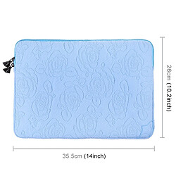 Wewoo Sacoche Mac Motif rose néoprène Fashion Sleeve Bag Sac pour ordinateur portable pour MacBook 13,3 pouces (Bleu)