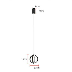 Acheter Universal 17W Chambre Chevet Pendentif Petit Lustre Designer LED Lampe de salon Salle d'étude Salle à manger Hôtel Bed & Breakfast Lampe