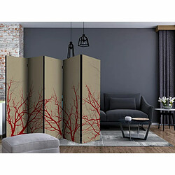 Paris Prix Paravent 5 Volets Red Hot Branches 172x225cm