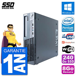 PC Lenovo M91p SFF Intel G630 RAM 8Go SSD 240Go Windows 10 Wifi - Occasion