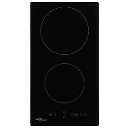 vidaXL Plaque de cuisson Céramique 2 brûleurs Contrôle tactile 3000 W