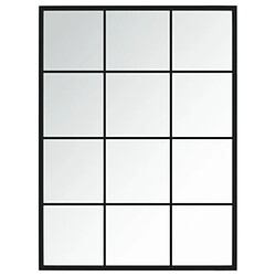 Maison Chic Miroir mural | Miroir Décoration pour Maison Salle de Bain noir 80x60 cm métal -GKD91803